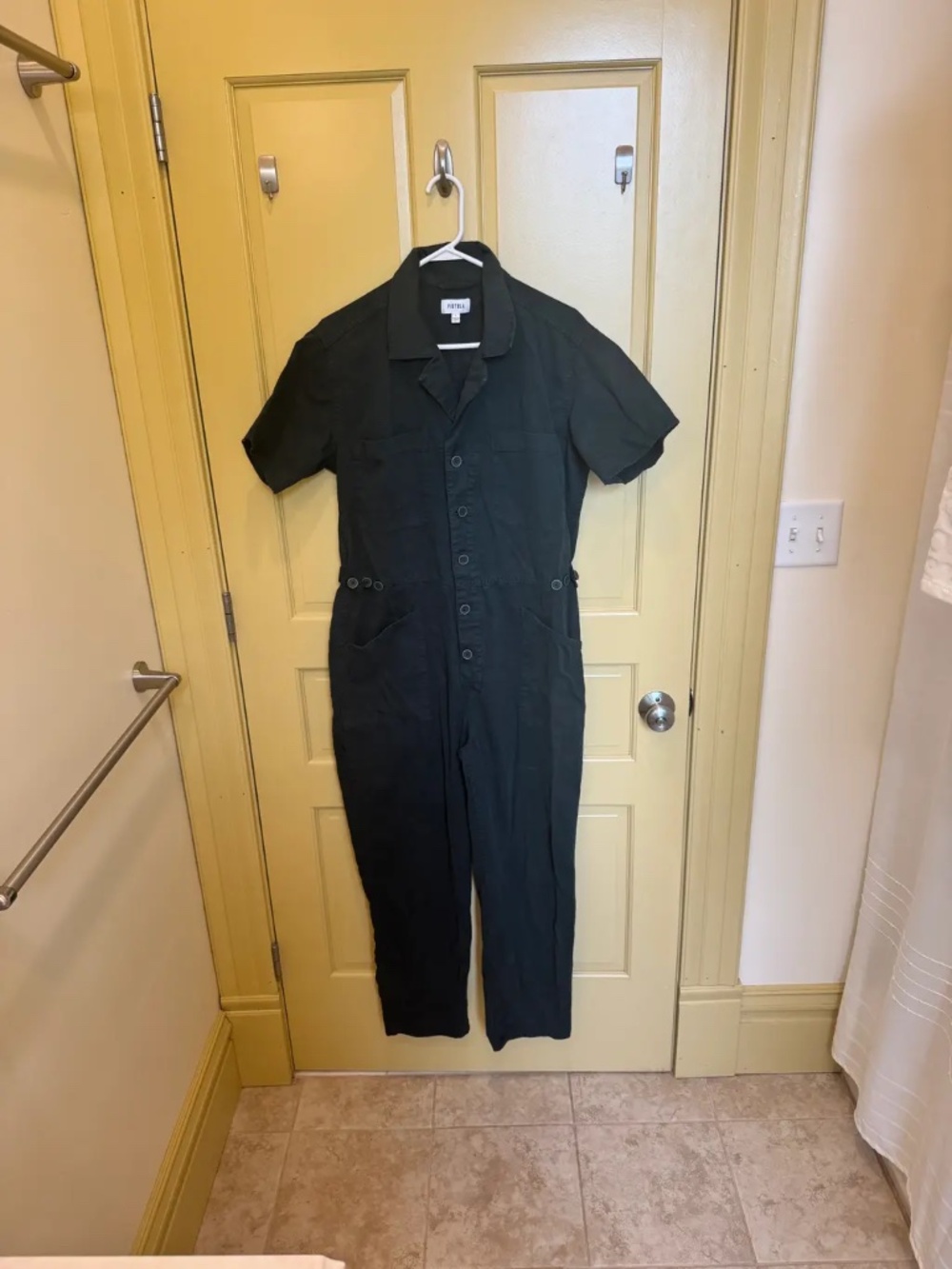 Pistola Dark Green Short Sleeve Utility Jumpsuit